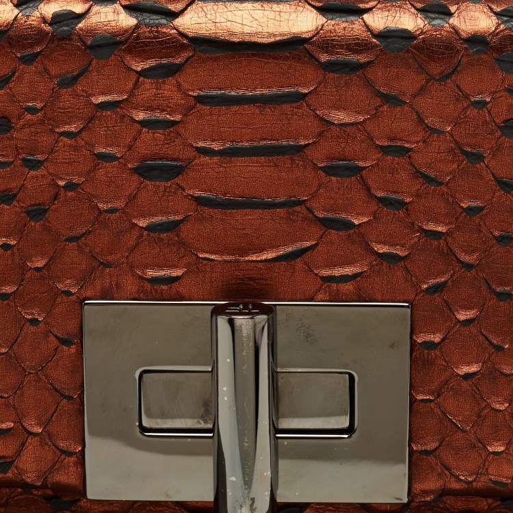 Pre Owned Tom Ford Metallic Python Natalia Crossbody Bag