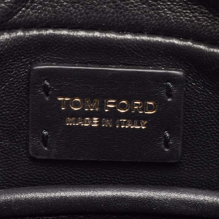 Pre Owned Tom Ford Black Leather T Twist Camera Bag