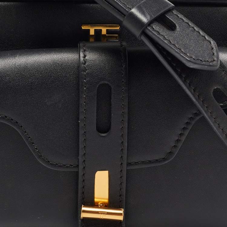 Pre Owned Tom Ford Black Leather T Twist Camera Bag