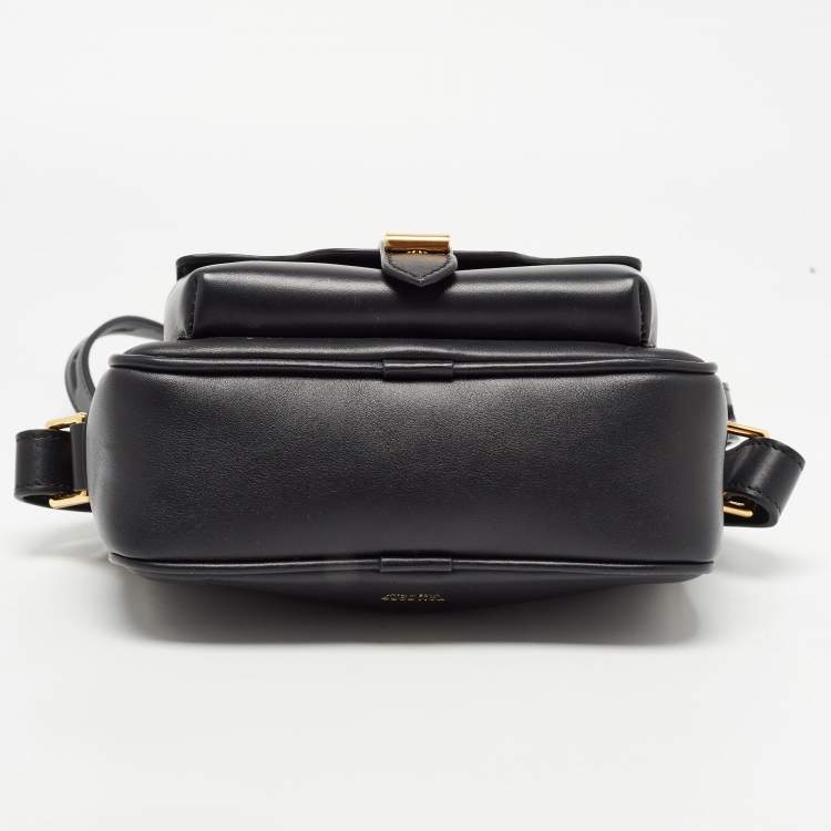 Pre Owned Tom Ford Black Leather T Twist Camera Bag