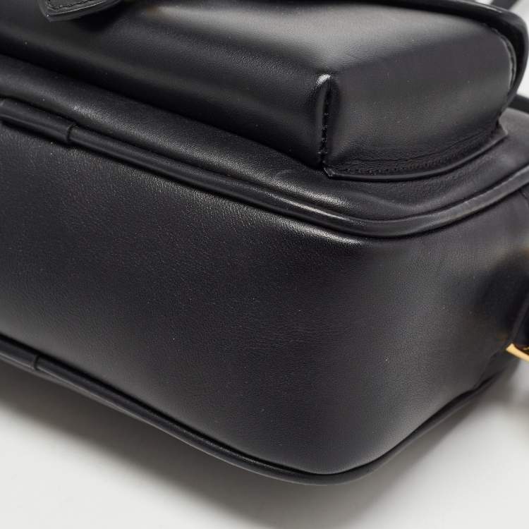 Pre Owned Tom Ford Black Leather T Twist Camera Bag
