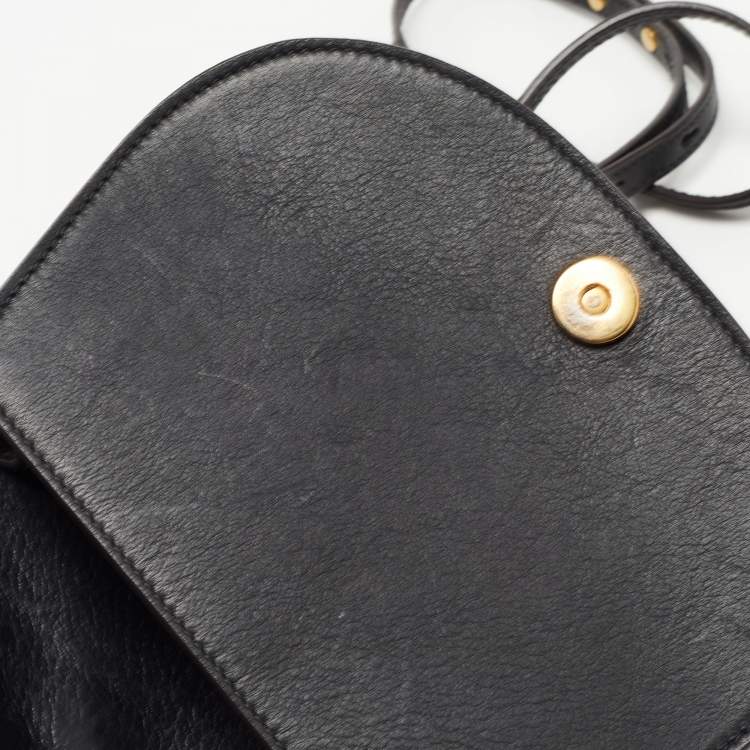 Pre Owned Tom Ford Black Leather T Twist Camera Bag
