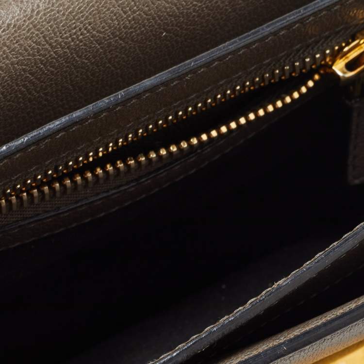 Pre Owned Tom Ford Dark Beige Leather Small Natalia Shoulder Bag