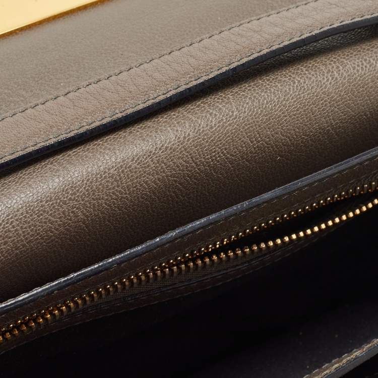 Pre Owned Tom Ford Dark Beige Leather Small Natalia Shoulder Bag