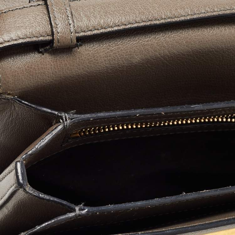 Pre Owned Tom Ford Dark Grey Leather Small Natalia Crossbody Bag