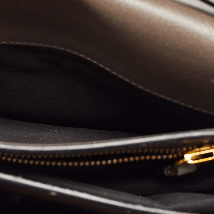 Pre Owned Tom Ford Dark Grey Leather Small Natalia Crossbody Bag