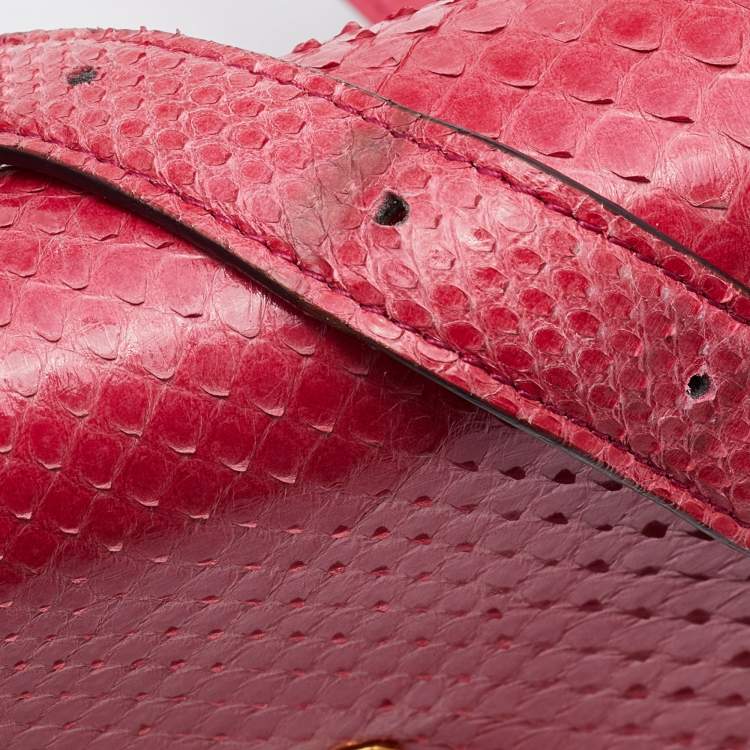 Pre Owned Tom Ford Pink Python Large Natalia Shoulder Bag