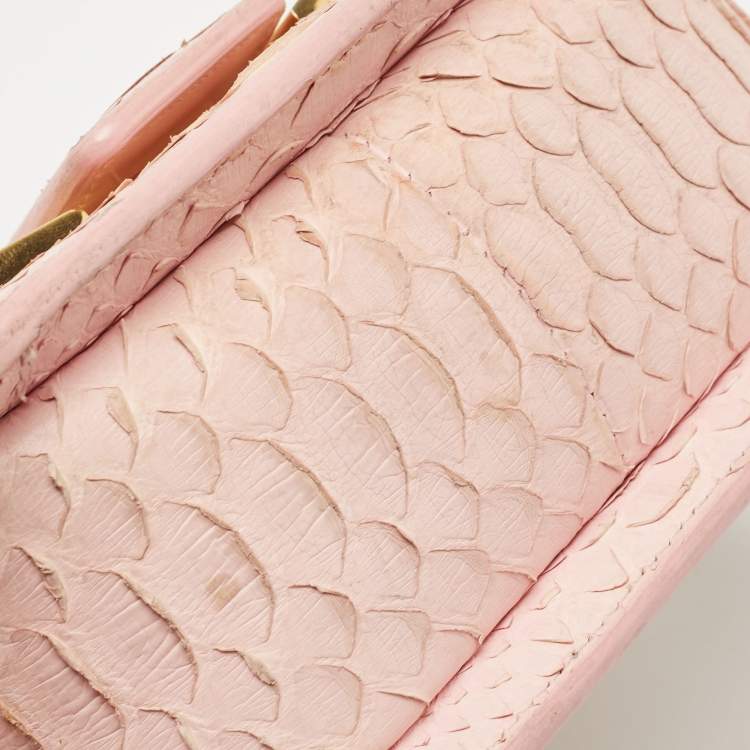 Pre Owned Tom Ford Pink Python Sienna Chain Shoulder Bag