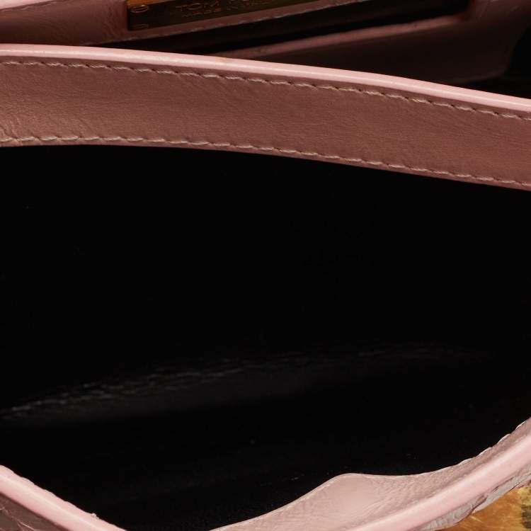 Pre Owned Tom Ford Pink Python Sienna Chain Shoulder Bag