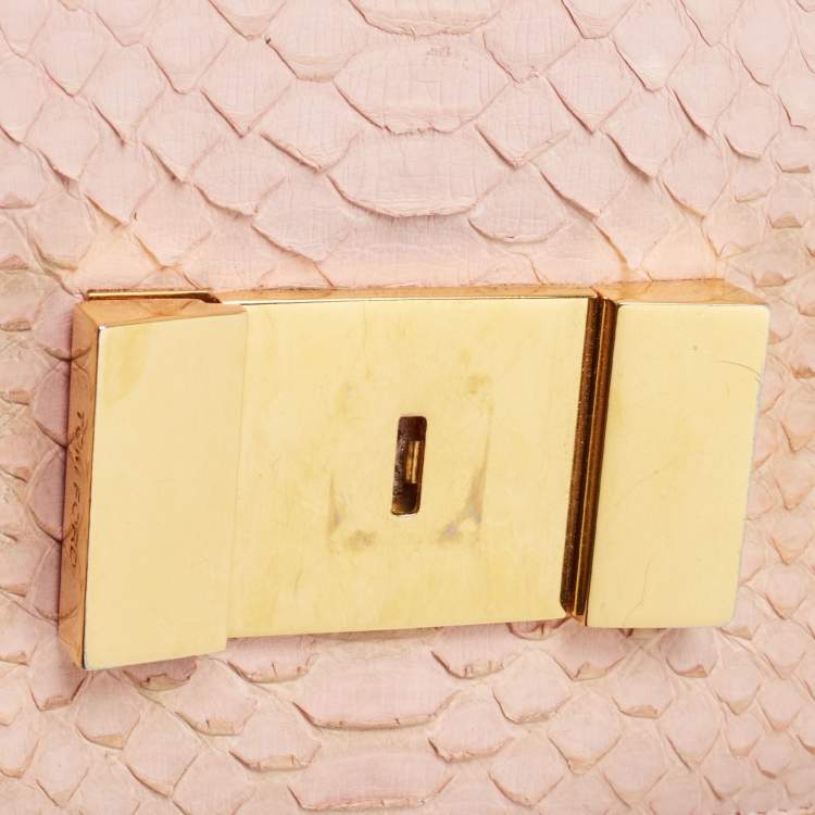 Pre Owned Tom Ford Pink Python Sienna Chain Shoulder Bag