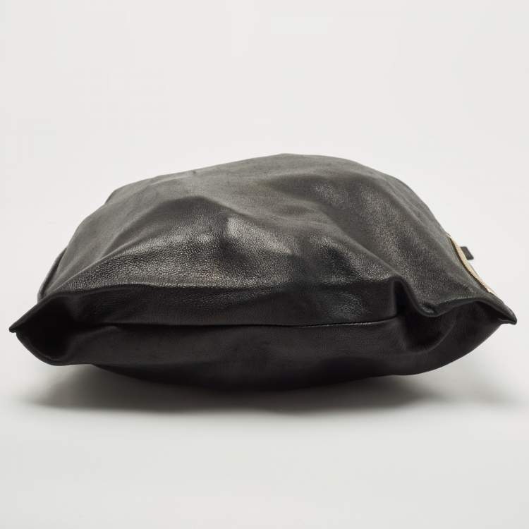 Pre Owned Tom Ford Black Leather Large Fold Over Alix Bag