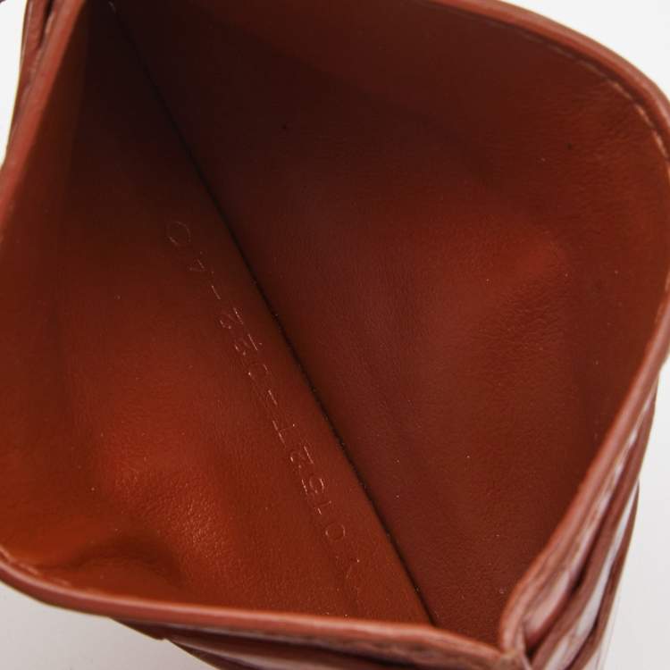 Pre Owned Tom Ford Brown Crocodile Card Holder