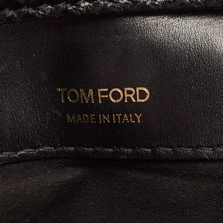 Pre Owned Tom Ford Black Python Mini Natalia Crossbody Bag