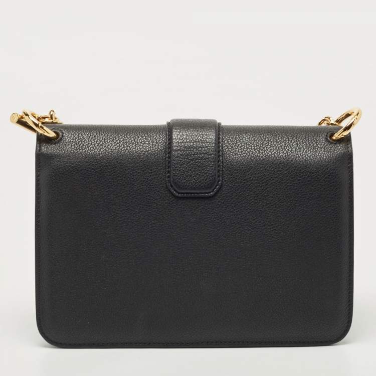 Pre Owned Tom Ford Black Leather Tara Chain Shoulder Bag