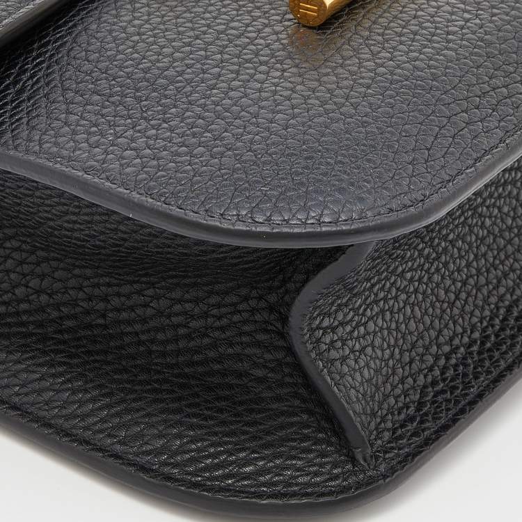 Pre Owned Tom Ford Black Leather Mini Tara Crossbody Bag