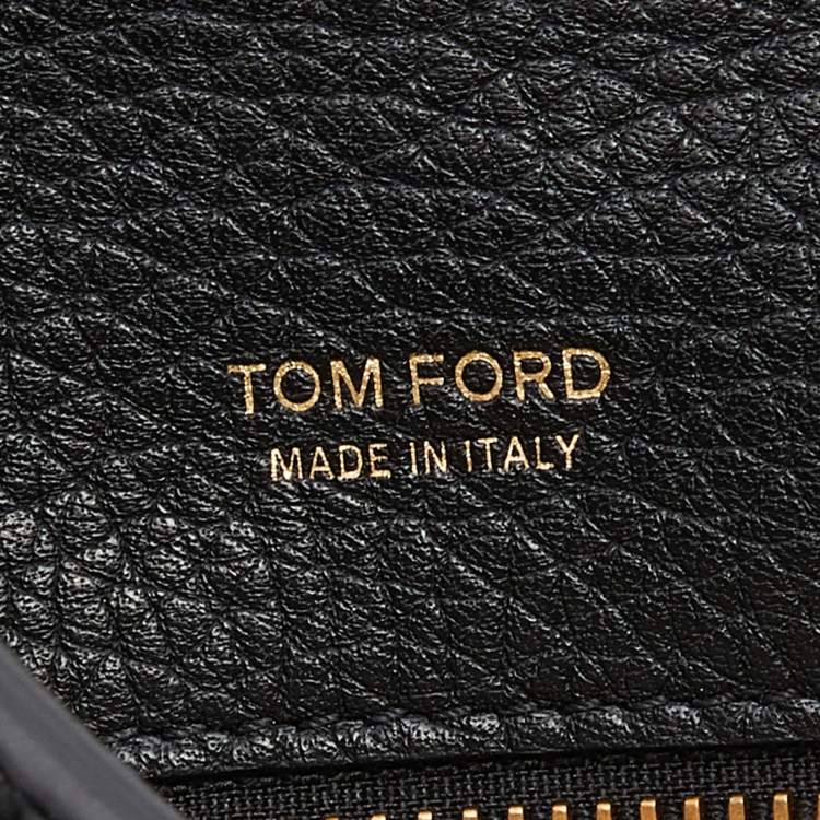 Pre Owned Tom Ford Black Leather Mini Tara Crossbody Bag