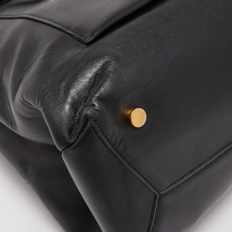 Pre Owned Tom Ford Black Leather Icon TF Tote
