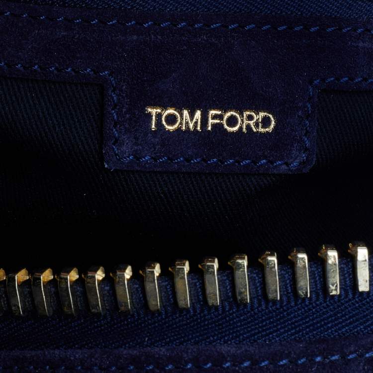 Pre Owned Tom Ford Purple Suede and Leather Weekender Bag