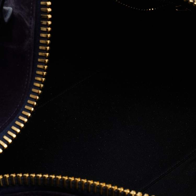 Pre Owned Tom Ford Purple Suede and Leather Weekender Bag