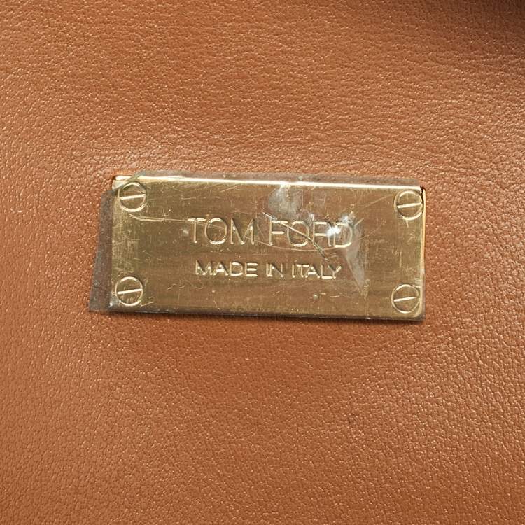 Pre Owned Tom Ford Tan Python Small Natalia Crossbody Bag