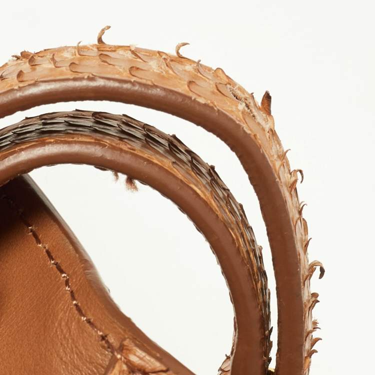 Pre Owned Tom Ford Tan Python Small Natalia Crossbody Bag