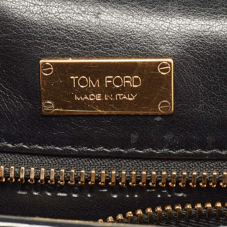 Pre Owned Tom Ford Gold Python and Leather Medium Natalia Chain Shoulder Bag