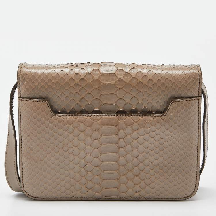 Pre Owned Tom Ford Beige Python Small Natalia Crossbody Bag