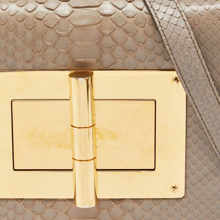 Pre Owned Tom Ford Beige Python Small Natalia Crossbody Bag