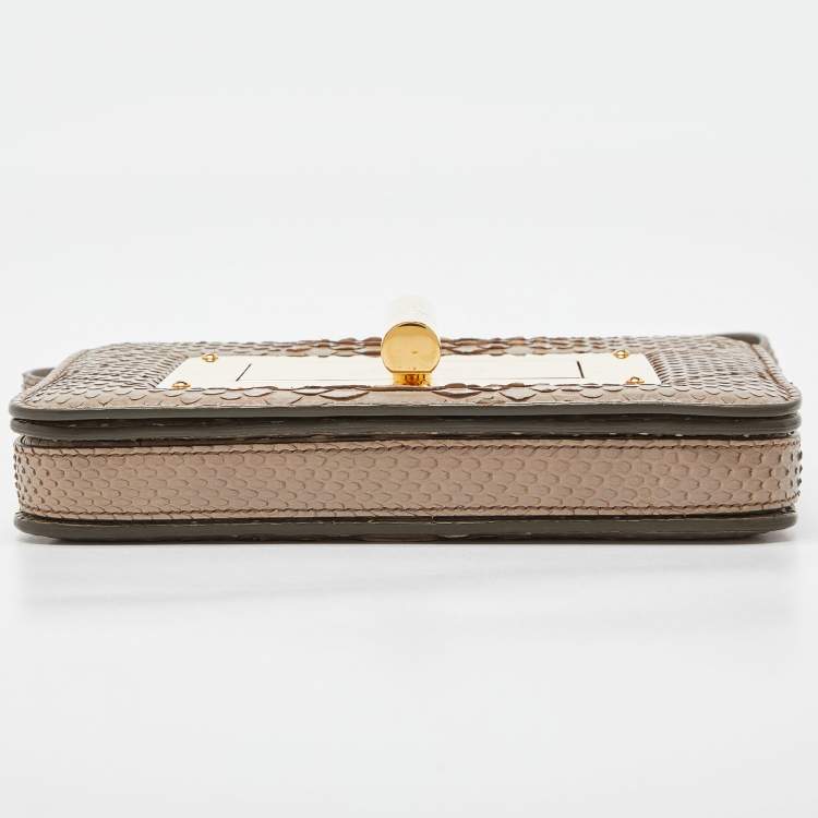 Pre Owned Tom Ford Beige Python Small Natalia Crossbody Bag
