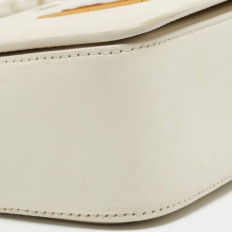Pre Owned Tom Ford Off White Leather Medium Natalia Shoulder Bag