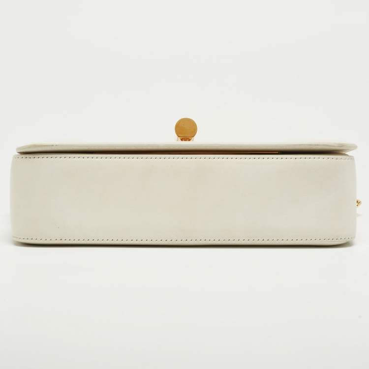 Pre Owned Tom Ford Off White Leather Medium Natalia Shoulder Bag