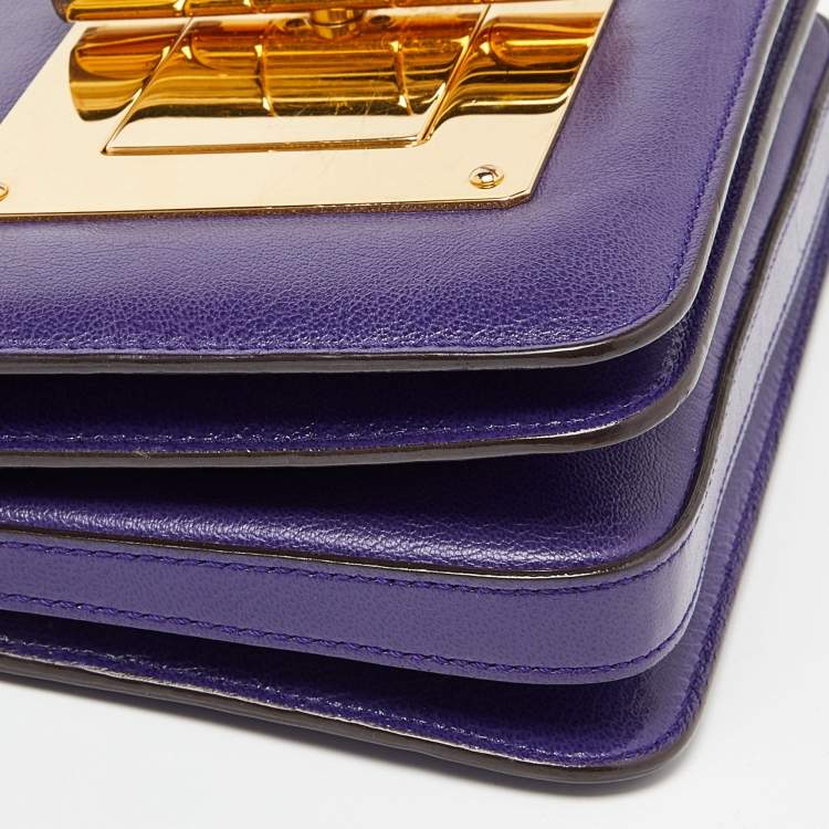 Pre Owned Tom Ford Indigo Leather Small Natalia Crossbody Bag