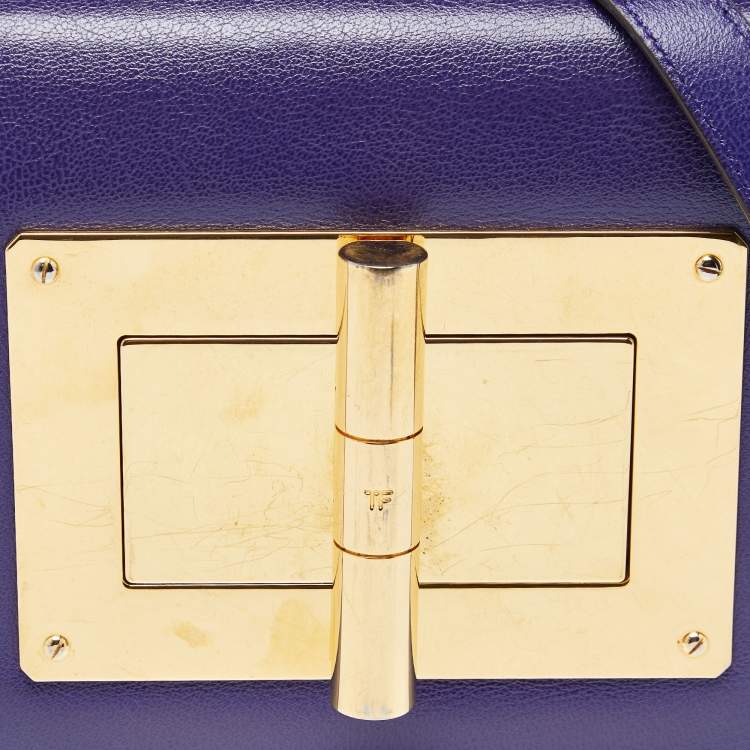 Pre Owned Tom Ford Indigo Leather Small Natalia Crossbody Bag