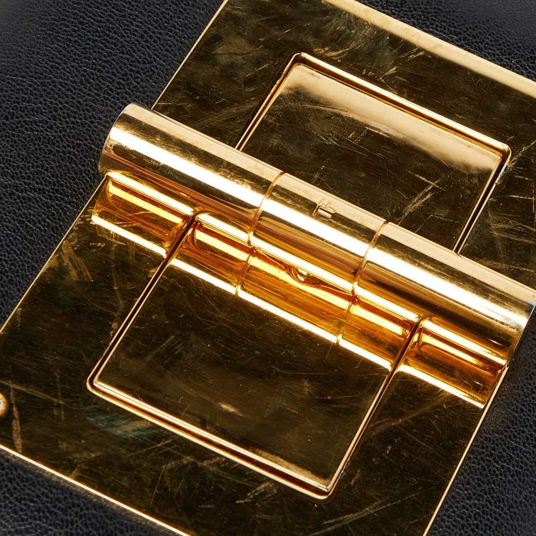 مملوكة مسبقًا Tom Ford Black Leather Small Natalia Shoulder Bag