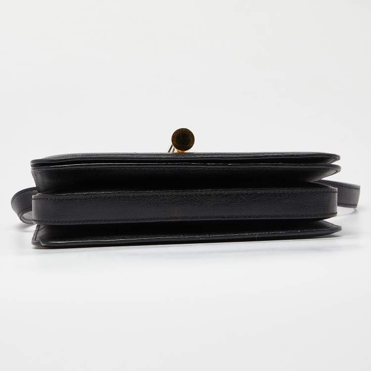 مملوكة مسبقًا Tom Ford Black Leather Small Natalia Shoulder Bag