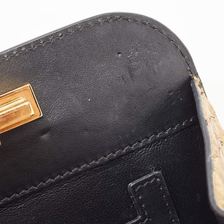 Pre Owned Tom Ford Gold Python Small T Lock Shoulder Bag
