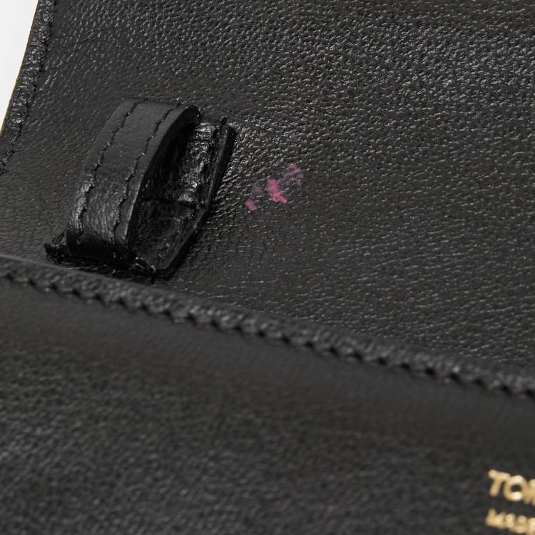 Pre Owned Tom Ford Black Leather Small Natalia Crossbody Bag