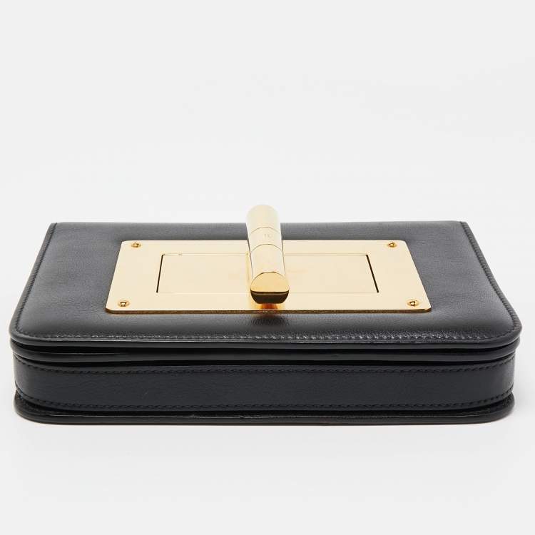 Pre Owned Tom Ford Black Leather Small Natalia Crossbody Bag