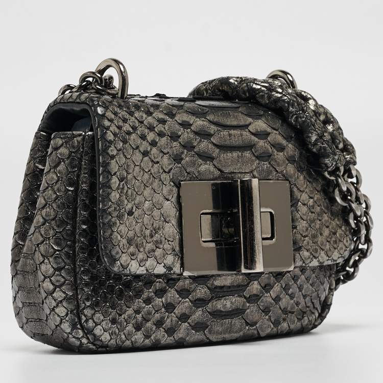 Pre Owned Tom Ford Metallic Python Mini Natalia Shoulder Bag