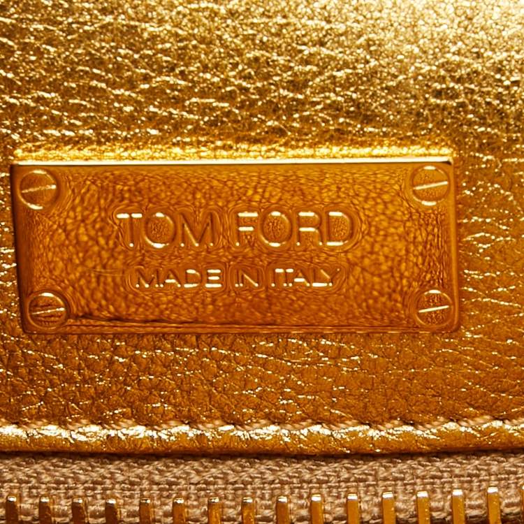 Pre Owned Tom Ford Gold Python Natalia Shoulder Bag