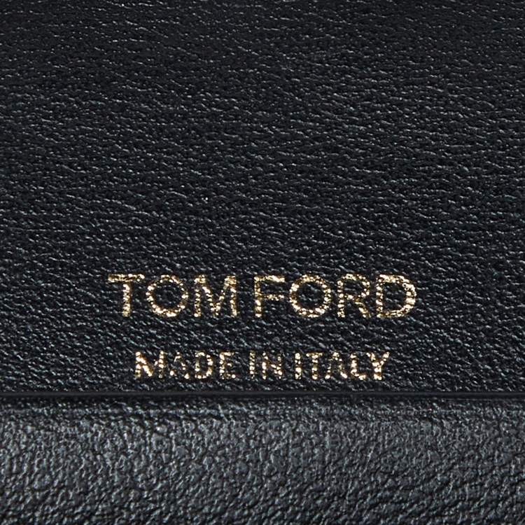 Pre Owned Tom Ford Black Suede Crystal Embellished TF Shoulder Bag