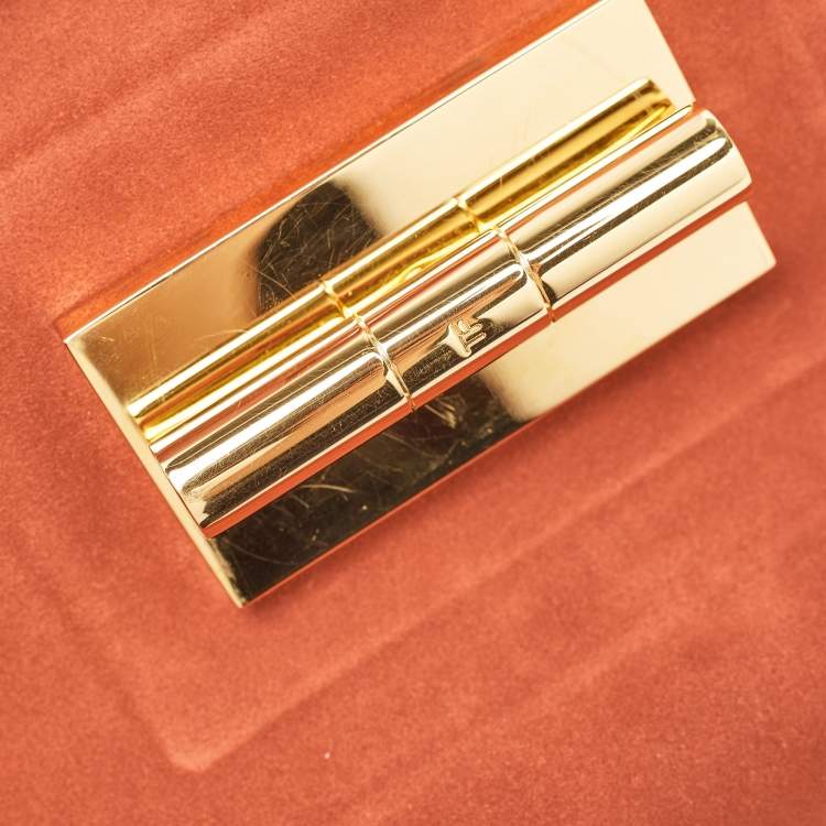 Pre Owned Tom Ford Brick Brown Suede Natalia Convertible Clutch