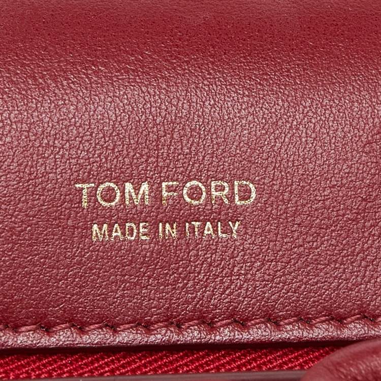 Pre Owned Tom Ford Red Leather Natalia Chain Shoulder Bag