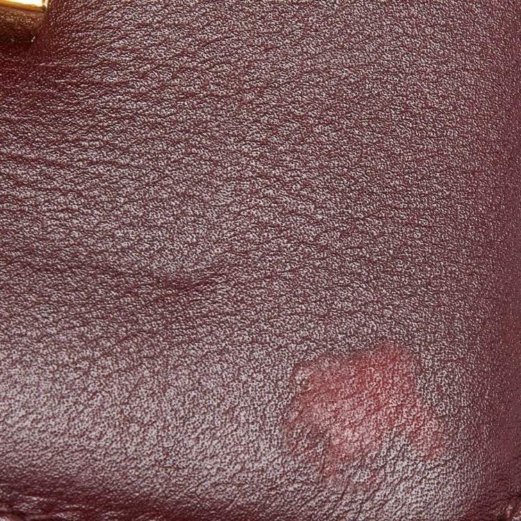 Pre Owned Tom Ford Burgundy Leather Small Natalia Crossbody Bag