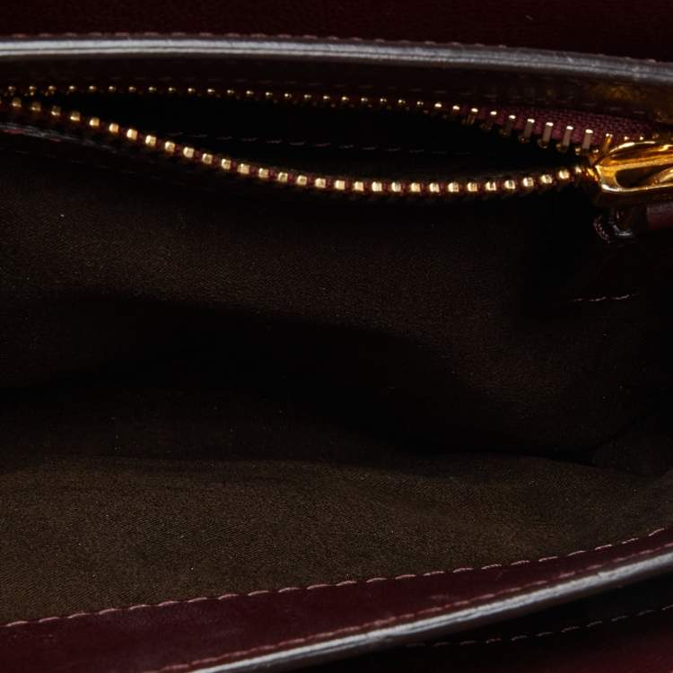 Pre Owned Tom Ford Burgundy Leather Small Natalia Crossbody Bag
