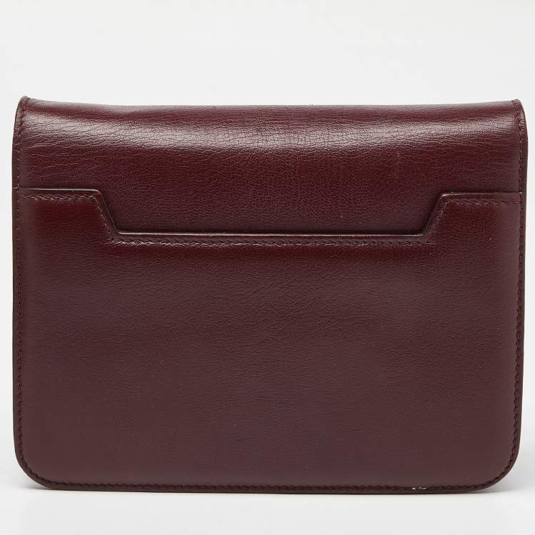 Pre Owned Tom Ford Burgundy Leather Small Natalia Crossbody Bag