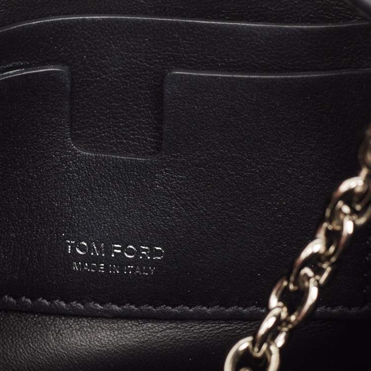 Pre Owned Tom Ford Black Velvet Mini TF Crystals Bucket Bag