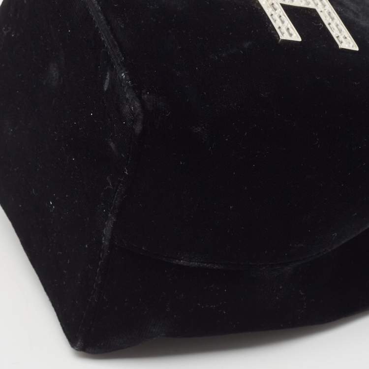 Pre Owned Tom Ford Black Velvet Mini TF Crystals Bucket Bag