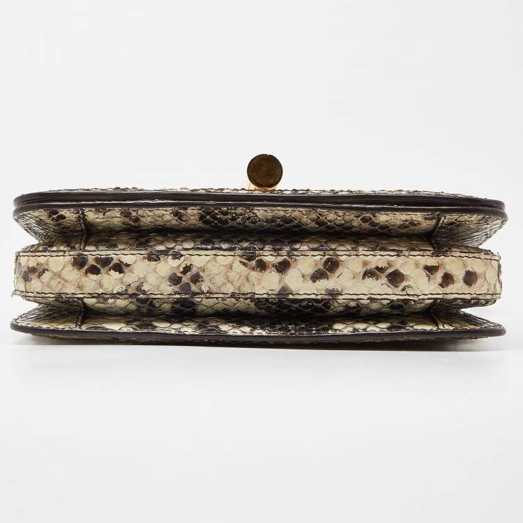 Pre Owned Tom Ford Beige Snakeskin Small Natalia Crossbody Bag