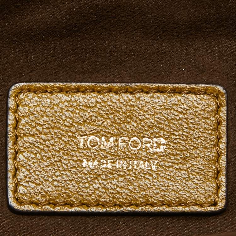 Pre Owned Tom Ford Olive Green Suede Natalia Convertible Clutch